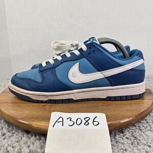 Nike Mens 8.5 Dunk Low Dark Marina Blue Casual Daily Athletic Sneaker DJ6188-400